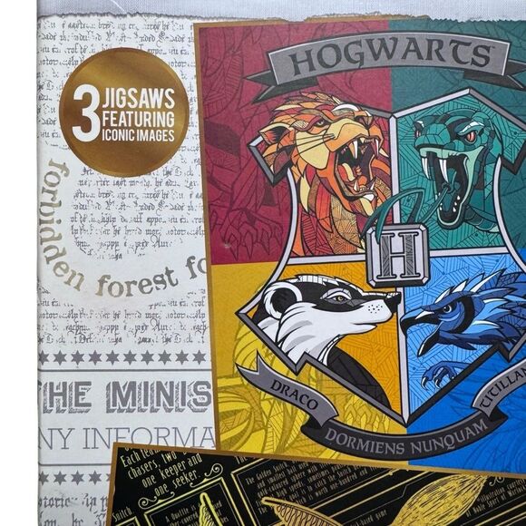 Harry Potter Wizarding World 3 Jigsaw Puzzles Collection 1000 pc 500 pc SEALED - Picture 2 of 5